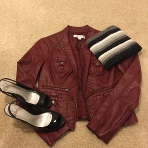 Burgundy Leather Jacket